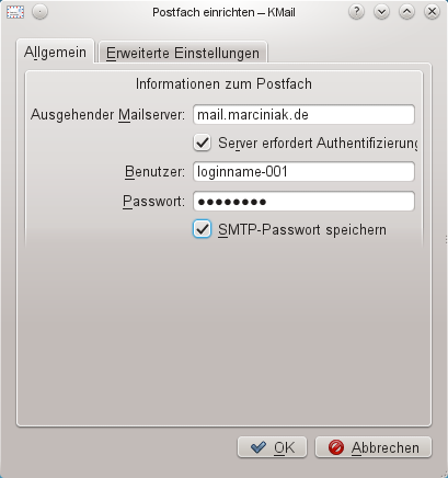 SMTP-Auth KMail