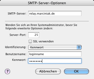 SMTP-Auth Apple Mail