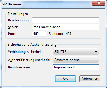 SMTP-Auth Thunderbird