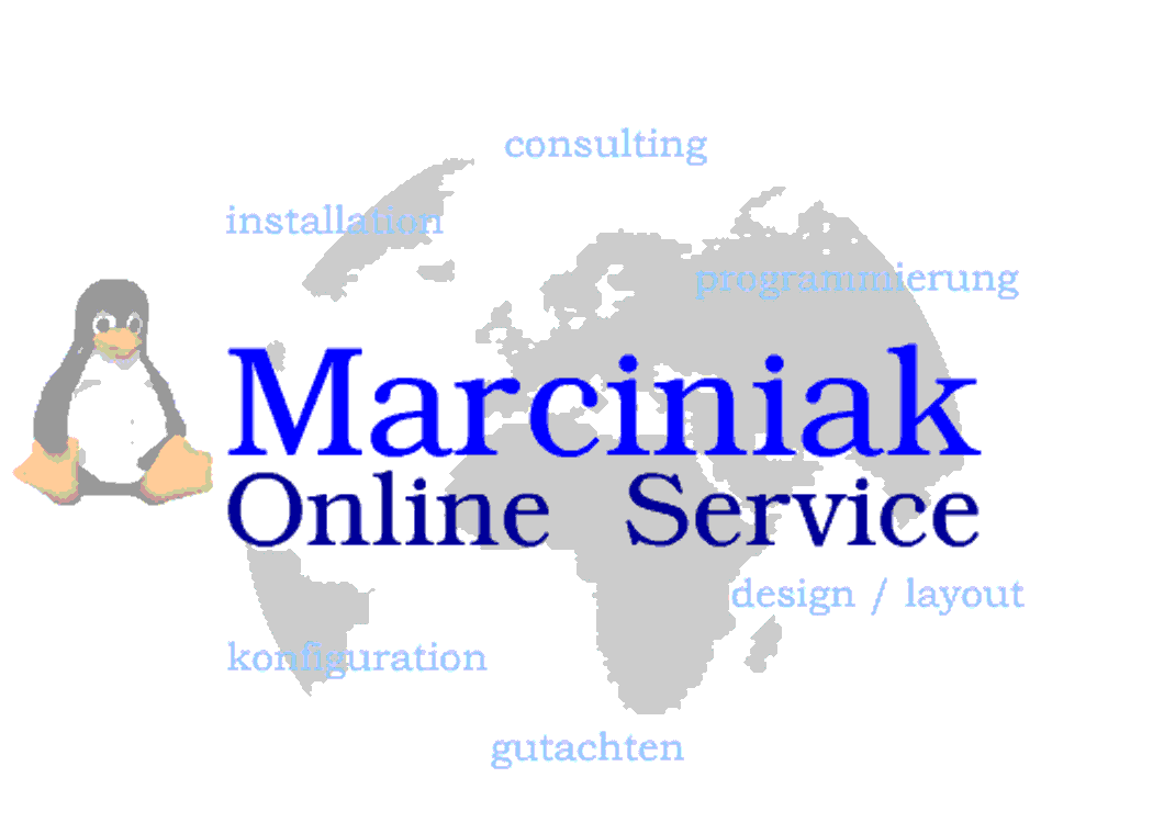 Linux system house and computer experts's office Marciniak Online Service